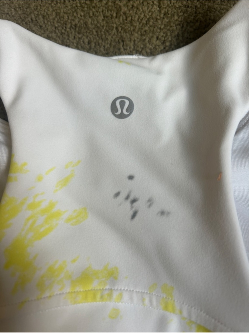 Women's Lululemon Invigorate Training Tank Top 8 White Yellow - Picture 7 of 10